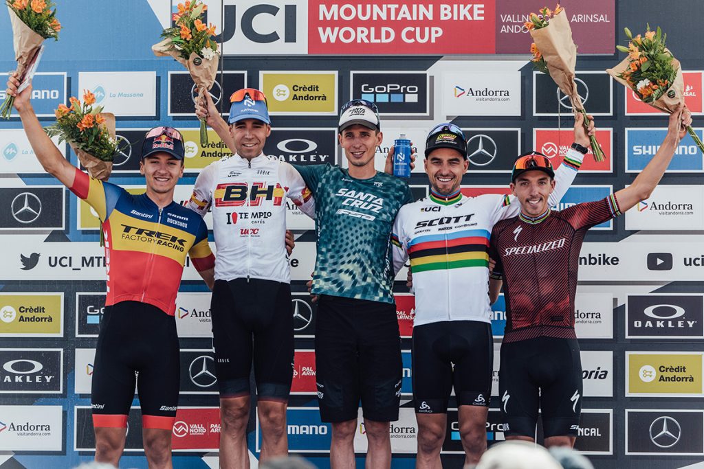 Podio Coppa del Mondo MTB Vallnord